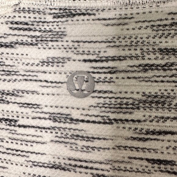 Lululemon Another Mile Short Sleeve Tee Tiger Space Dye Black White 2 Tshirt - Picture 3 of 4